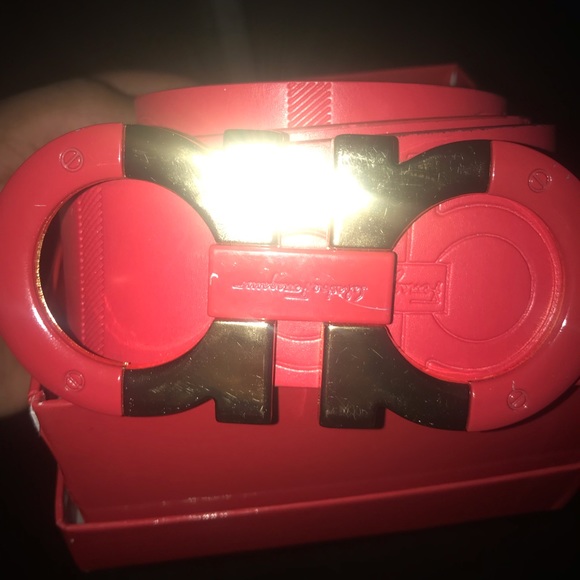 Red Ferragamo belt